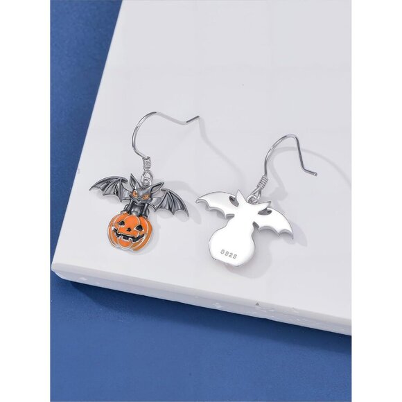 4th of July 925 Sterling Silver American Flag Independence Day Dangle Earring - Picture 3 of 6